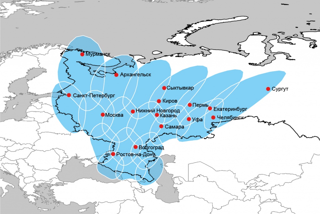 зона покрытия